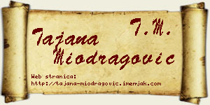 Tajana Miodragović vizit kartica